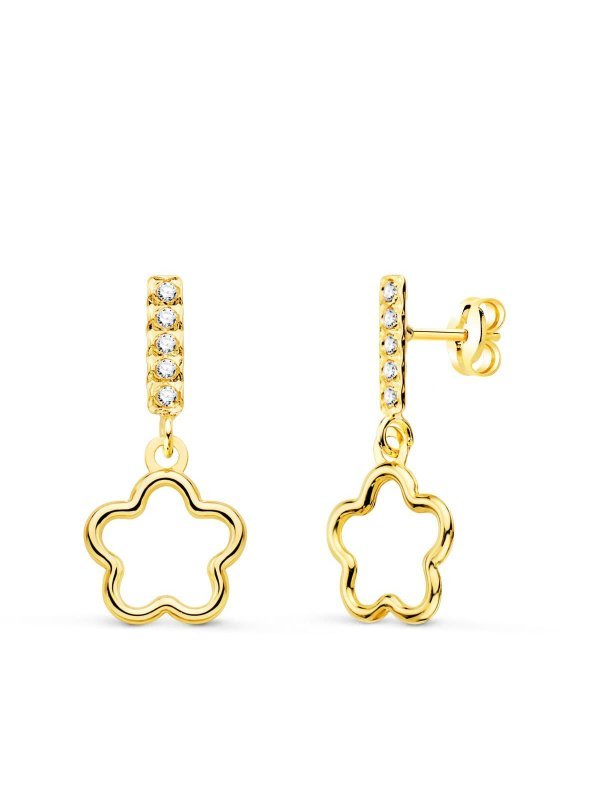 18K PENDIENTES ORO AMARILLO DOS...