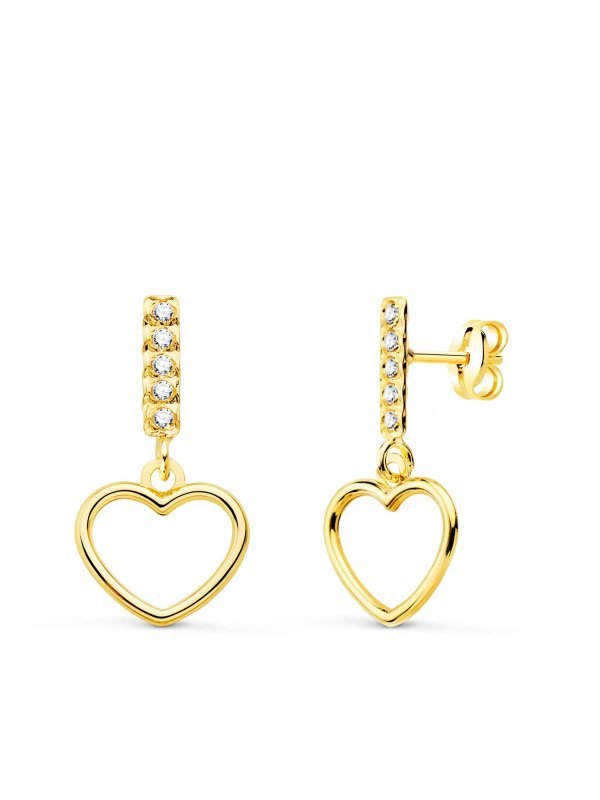 18K PENDIENTES ORO AMARILLO DOS...
