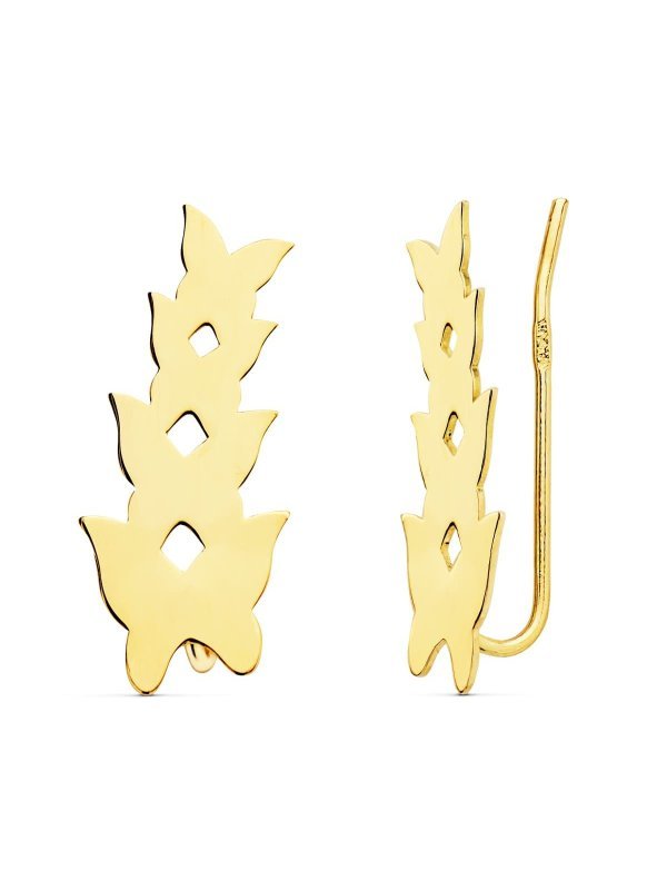 18K PENDIENTES TREPADORES 20X9 MM...
