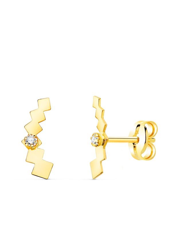18K PENDIENTES ORO AMARILLO TREPADOR...