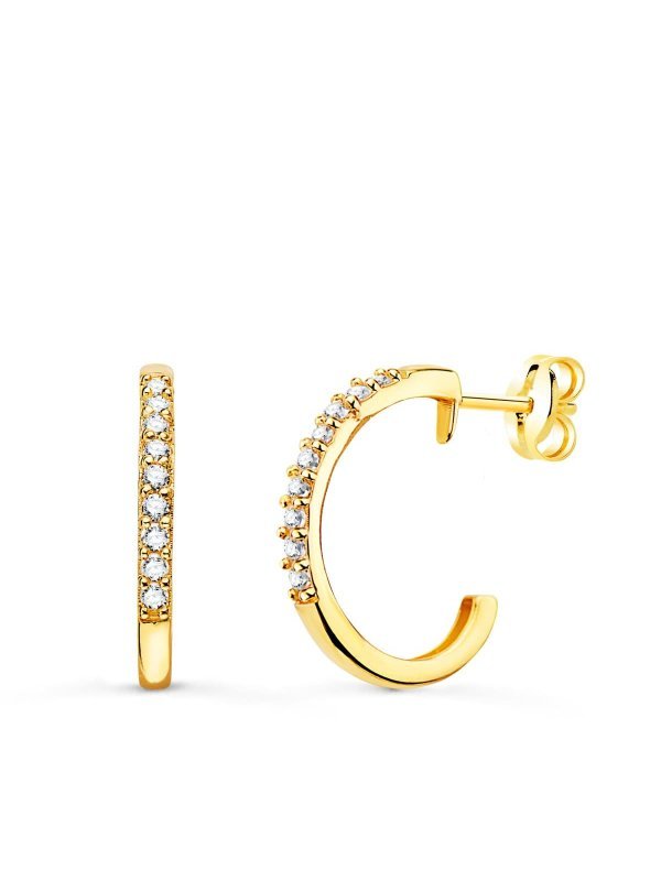 18K AROS ORO AMARILLO ABIERTOS...