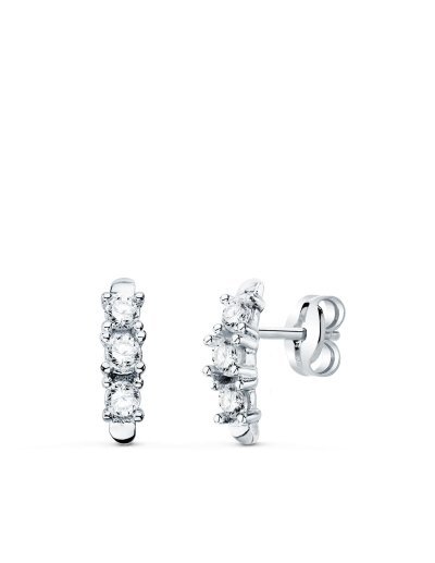 18K PENDIENTES ORO BLANCO...