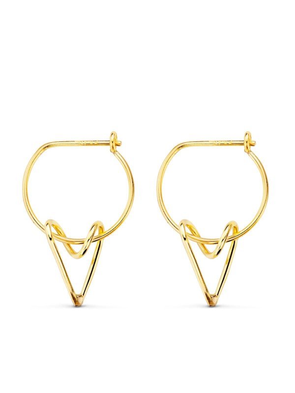 18K AROS ORO AMARILLO 13 MM MOTIVO...