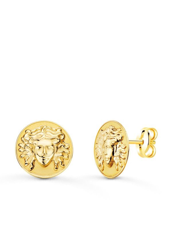 18K PENDIENTES ORO AMARILLO REDONDOS...