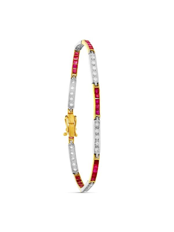 18K PULSERA ORO BICOLOR RIGIDA...