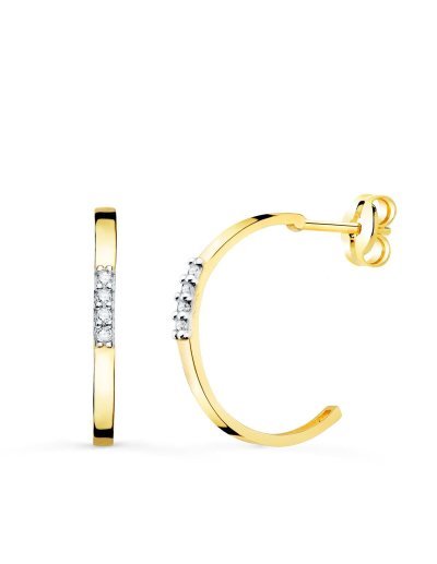 18K PENDIENTES AROS...