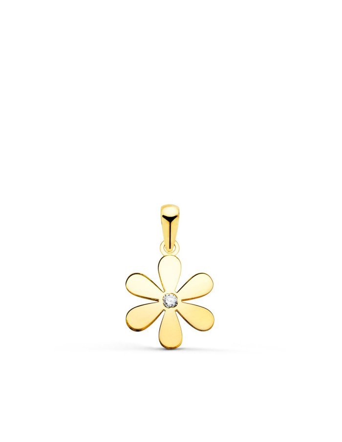 18K COLGANTE ORO AMARILLO FLOR 6...