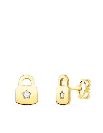 18K PENDIENTES ORO AMARILLO...