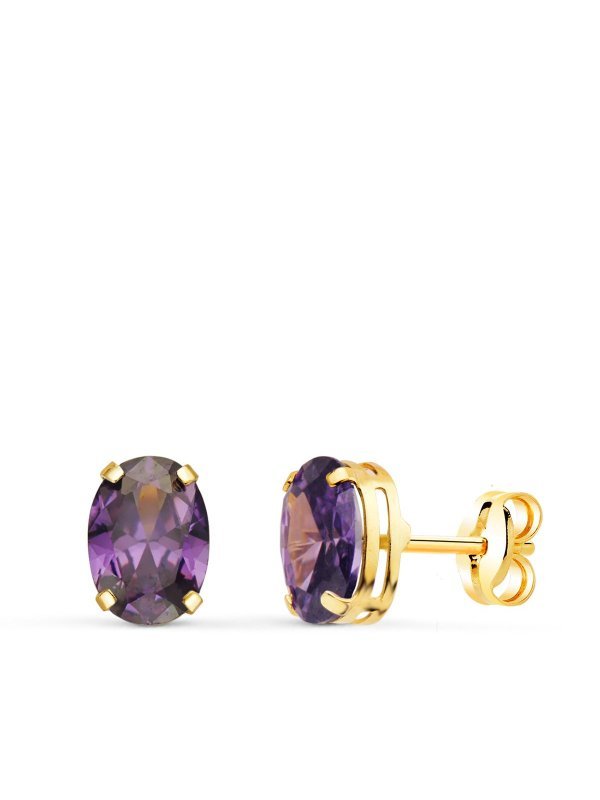 18K PENDIENTES ORO AMARILLO OVAL...