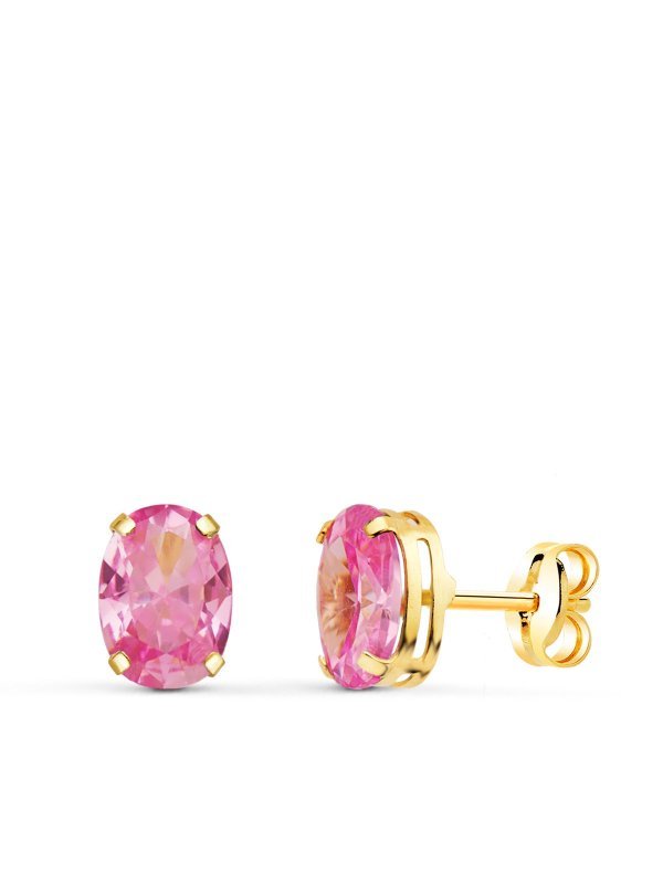 18K PENDIENTES ORO AMARILLO OVAL...
