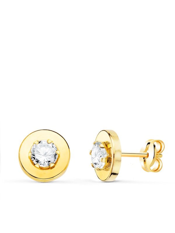 18K PENDIENTES ORO AMARILLO CERCO...