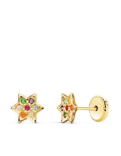 18K PENDIENTES ORO AMARILLO...