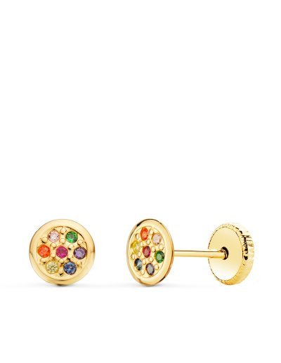 18K PENDIENTES ORO AMARILLO...