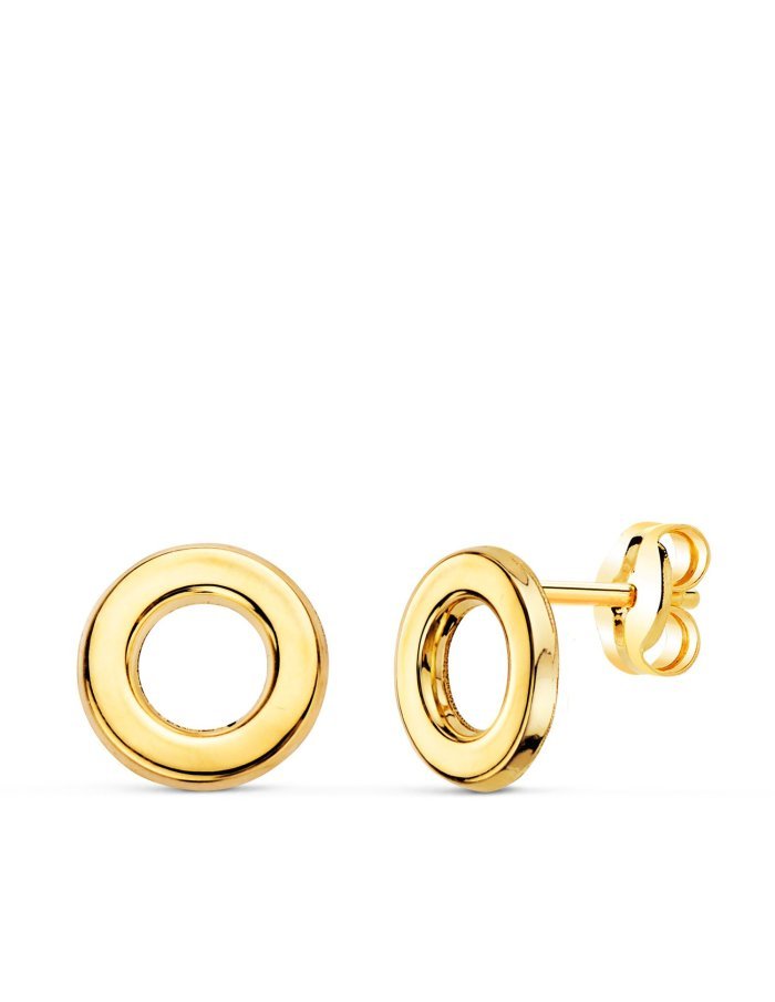 18K PENDIENTES ORO AMARILLO CIRCULO...