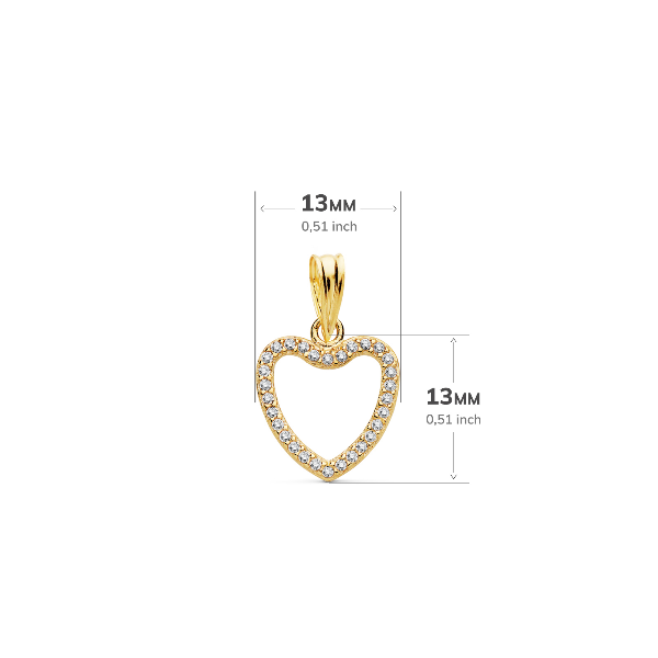 18K COLGANTE ORO AMARILLO CORAZON...