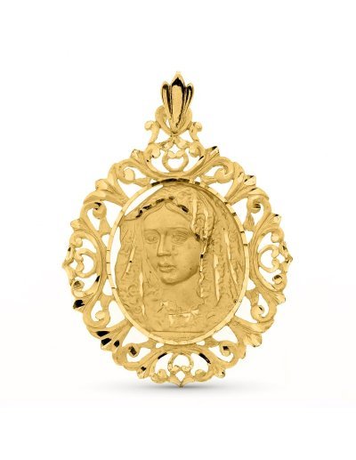 18K MEDALLA VIRGEN DE LA...