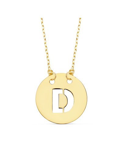 18K COLGANTE LETRA " D " 15...