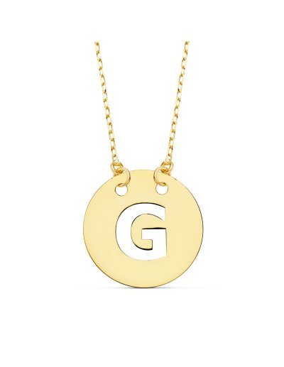 18K COLGANTE LETRA " G " 15...