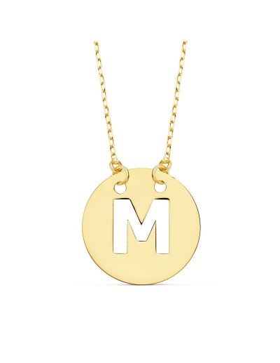 18K COLGANTE LETRA  M  15...
