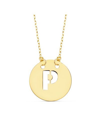 18K COLGANTE LETRA  P  15...