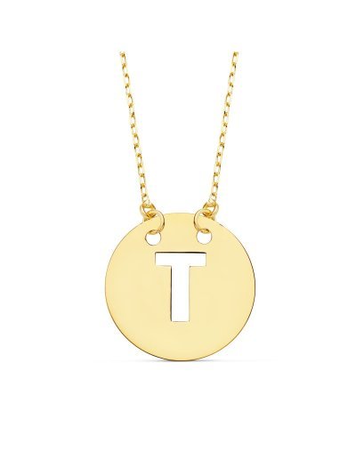 18K COLGANTE LETRA  T  15...