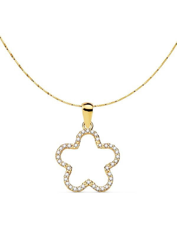 18K COLGANTE ESTRELLA CIRCONITAS...