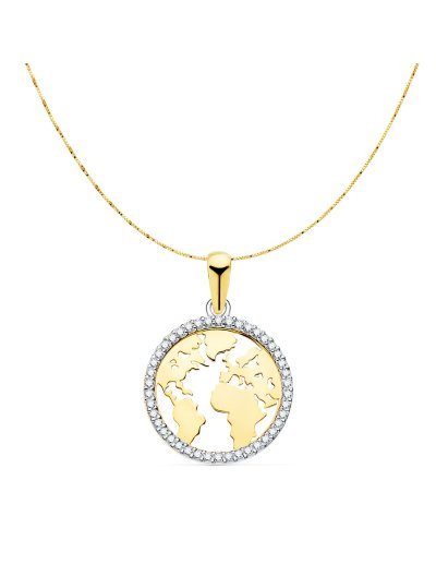 18K COLGANTE ORO BICOLOR...