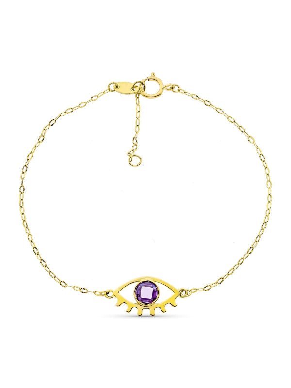 18K PULSERA ORO AMARILLO OJO 15X9 MM...