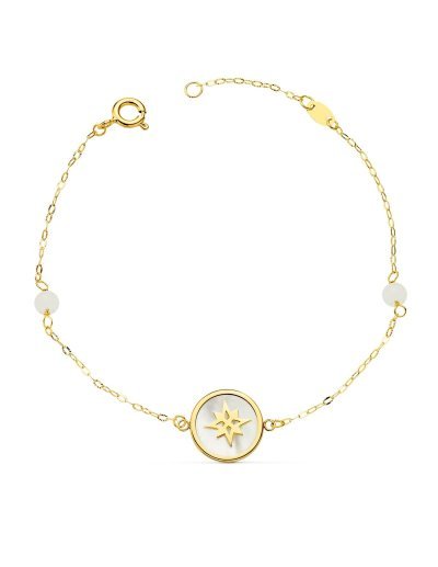 PULSERA NACAR Y ROSA DE LOS...