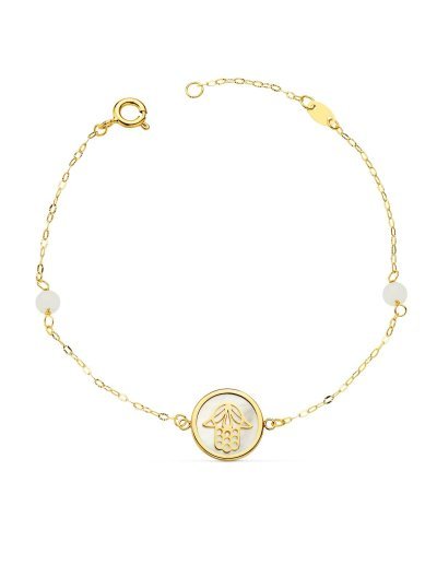 PULSERA NACAR CON MANO DE...