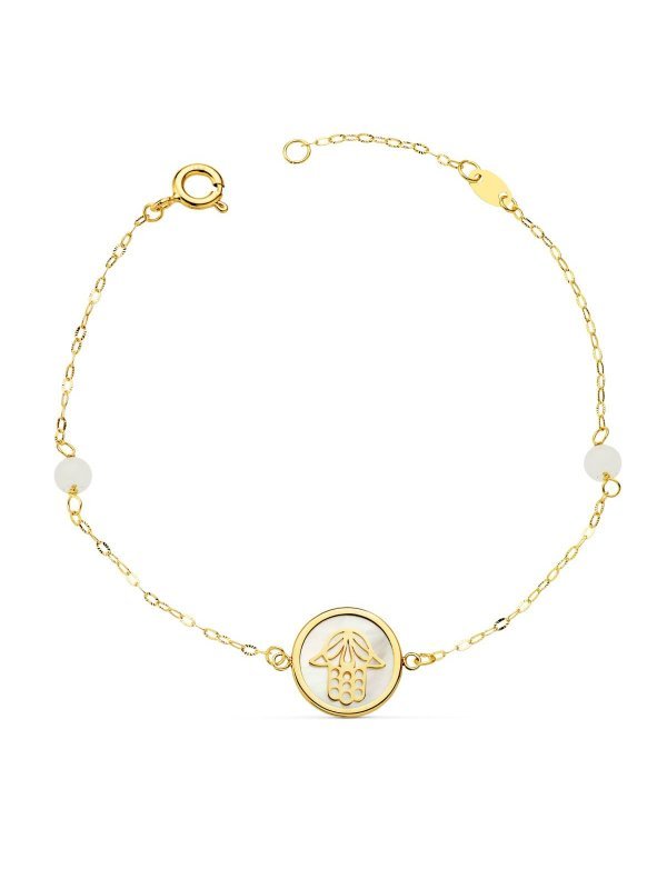 PULSERA NACAR CON MANO DE FATIMA 12...
