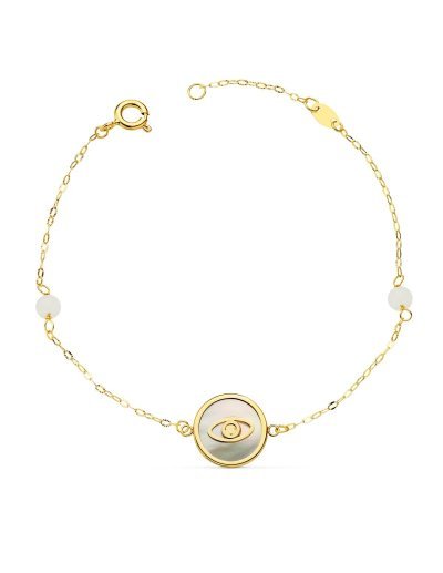 18K PULSERA NACAR CON OJO...