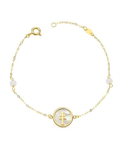 PULSERA NACAR CON CRUZ...