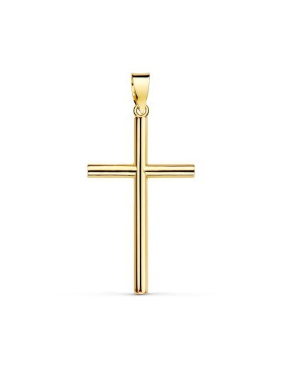18K CRUZ ORO AMARILLO PALO...