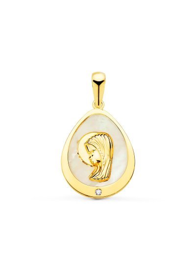 18K MEDALLA VIRGEN NIÃ‘A...