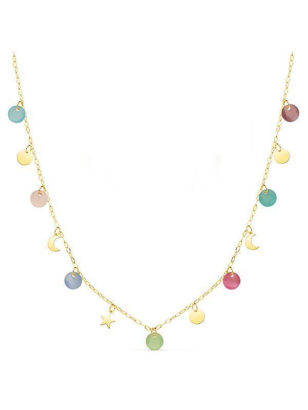 18K GARGANTILLA AMARILLO CHAPAS...