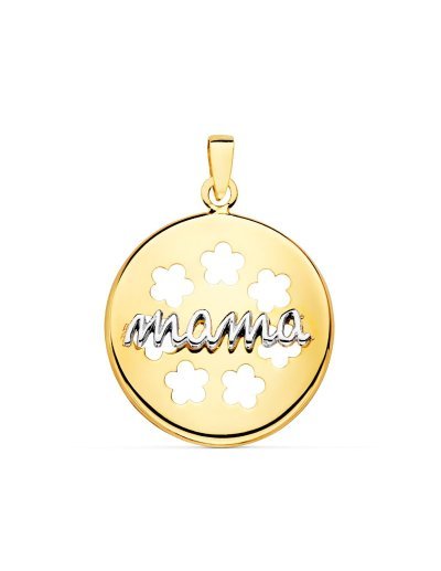 18K COLGANTE ORO BICOLOR...