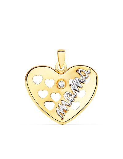 18K COLGANTE ORO BICOLOR...