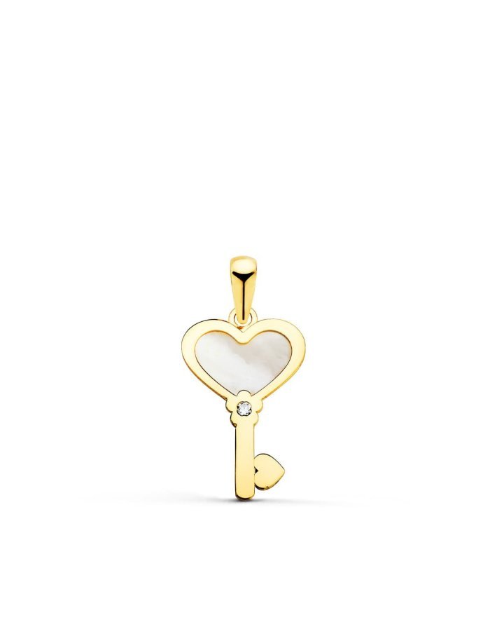 18K COLGANTE ORO AMARILLO LLAVE DE...