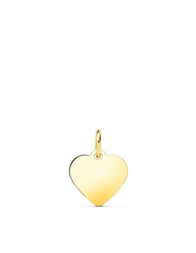 18K CHAPA CORAZON LISO EN...