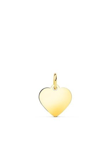 18K CHAPA CORAZON LISO EN BRILLO...