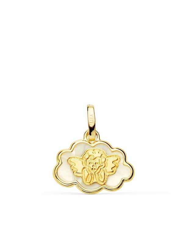 18K COLGANTE ANGELITO BURLON NUBE...