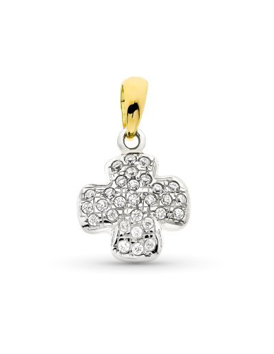 18K CRUZ ORO BICOLOR...