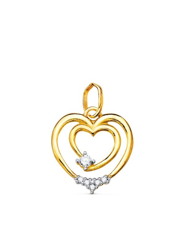 18K COLGANTE ORO BICOLOR DOBLE...