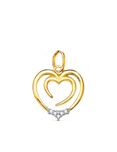 18K COLGANTE ORO BICOLOR...
