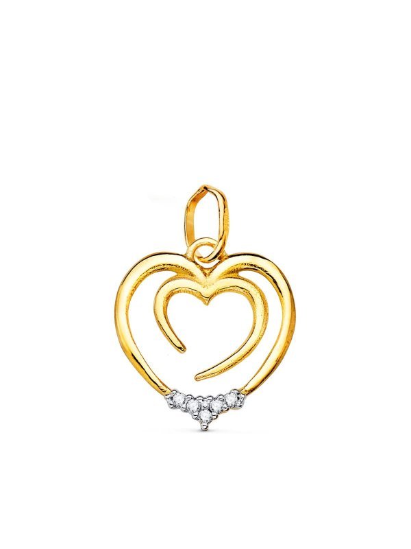 18K COLGANTE ORO BICOLOR DOBLE...