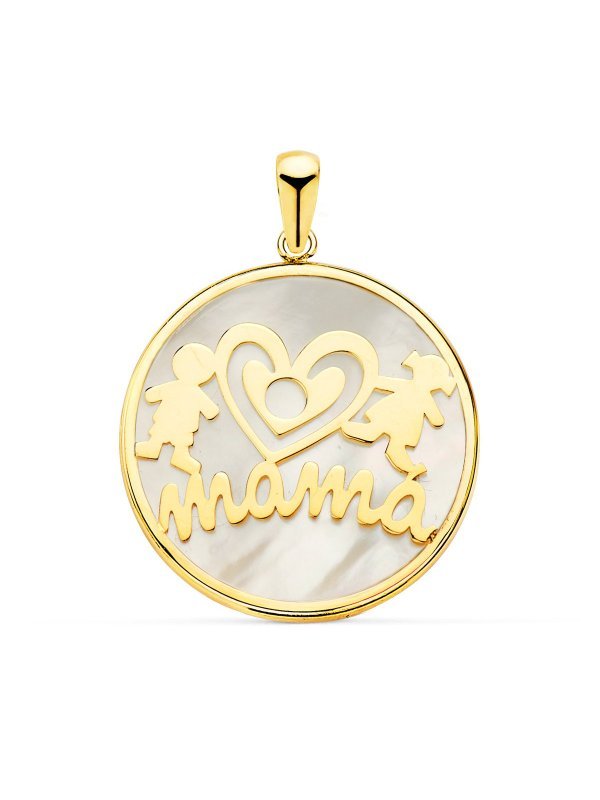 18K COLGANTE ORO AMARILLO MAMA NACAR...