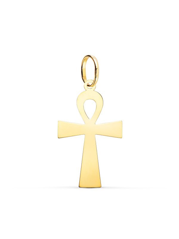 18K COLGANTE ORO AMARILLO BRILLO CRUZ...