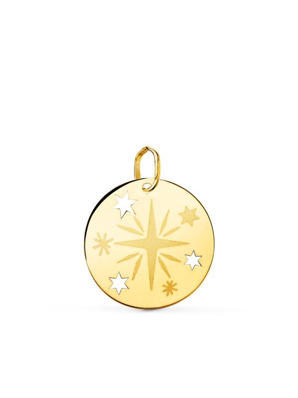 18K COLGANTE ORO AMARILLO REDONDO...