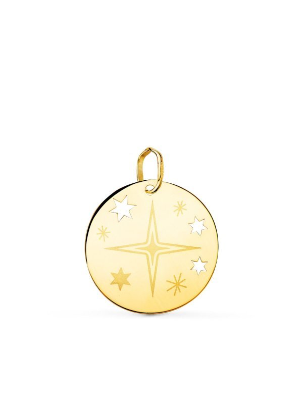 18K COLGANTE ORO AMARILLO REDONDO...
